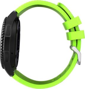 4kom.pl Gumowy pasek sportowy do Samsung Gear S3 / watch 46mm karbon zielony (31979) 3