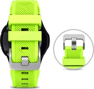 4kom.pl Gumowy pasek sportowy do Samsung Gear S3 / watch 46mm karbon zielony (31979) 4