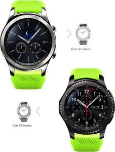 4kom.pl Gumowy pasek sportowy do Samsung Gear S3 / watch 46mm karbon zielony (31979) 7