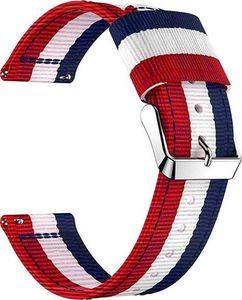4kom.pl Pasek Welling nylon do Samsung Gear S3 /watch 46mm czerwono biało granatowy (31963) 4