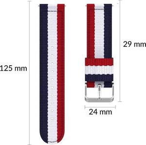 4kom.pl Pasek Welling nylon do Samsung Gear S3 /watch 46mm czerwono biało granatowy (31963) 7