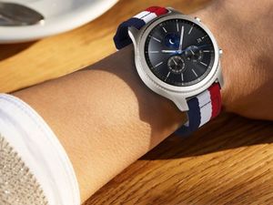 4kom.pl Pasek Welling nylon do Samsung Gear S3 /watch 46mm czerwono biało granatowy (31963) 9