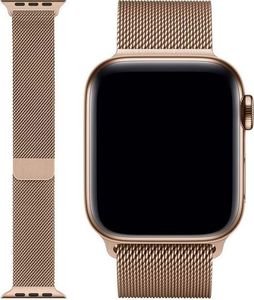 4kom.pl Bransoleta Milanese Apple Watch 1/2/3/4/5/6/SE 42/44mm złota 2