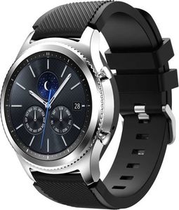 4kom.pl Gumowy pasek sportowy do Samsung Gear S3 / watch 46mm karbon czarny (31977) 2