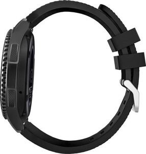 4kom.pl Gumowy pasek sportowy do Samsung Gear S3 / watch 46mm karbon czarny (31977) 5