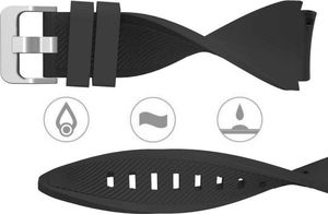 4kom.pl Gumowy pasek sportowy do Samsung Gear S3 / watch 46mm karbon czarny (31977) 6