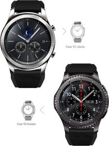 4kom.pl Gumowy pasek sportowy do Samsung Gear S3 / watch 46mm karbon czarny (31977) 9