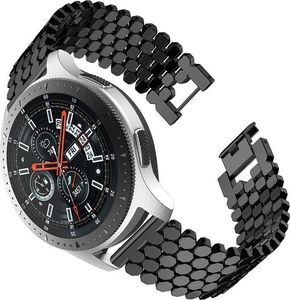 4kom.pl Bransoleta Honeycomb Steel Alogy Gear S3 /watch GT 2 46mm Czarna 4