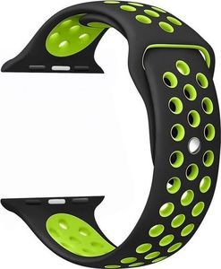 Alogy Pasek do Apple Watch 1/2/3/4/5/6/SE 42/44mm czarno-zielony 2