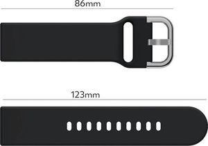 Alogy Pasek Soft Galaxy Watch Active 2 czarny (20mm) 4