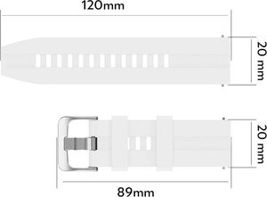 Alogy Pasek Soft Galaxy Watch Active 2 Biały (20mm) 4