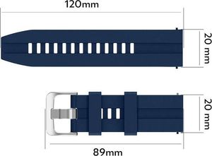 Alogy Pasek Soft Galaxy Watch Active 2 Granatowy (20mm) 4