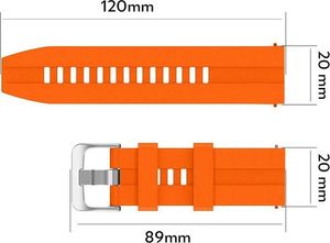 Alogy Pasek Soft Galaxy Watch Active 2 Pomarańczowy (20mm) 4