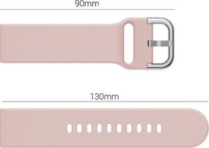 Alogy Pasek Soft Watch GT-2 46mm różowy (22mm) + Szkło 4