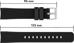 Alogy Pasek sportowy TPU Galaxy Watch Active 2 Czarny (20mm) 5