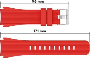 Alogy Pasek sportowy Guma do Samsung Gear S3 / watch 46mm czerwony + Szkło (42837) 4