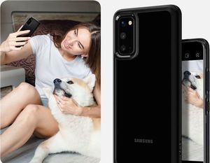 Spigen Etui Spigen Ultra Hybrid do Samsung Galaxy S20 Matte Black + Szkło Alogy FG uniwersalny 9
