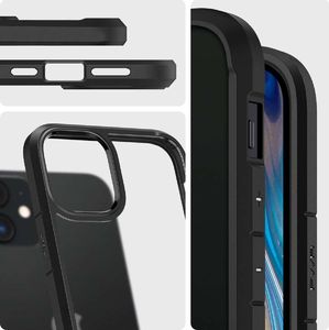 Spigen Etui Spigen Ultra Hybrid do Apple iPhone 12 Mini 5.4 Matte Black + Szkło Alogy uniwersalny 9