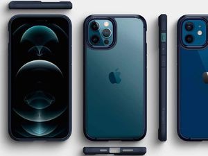 Spigen Etui Spigen Ultra Hybrid do Apple iPhone 12/ 12 Pro 6.1 Navy Blue + Szkło Alogy uniwersalny 4
