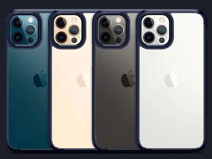 Spigen Etui Spigen Ultra Hybrid do Apple iPhone 12/ 12 Pro 6.1 Navy Blue + Szkło Alogy uniwersalny 6