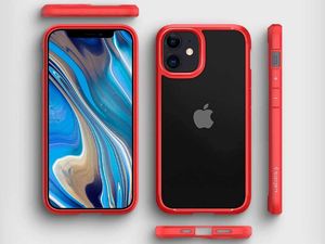 Spigen Etui Spigen Ultra Hybrid do Apple iPhone 12 Mini 5.4 Red + Szkło Alogy uniwersalny 7