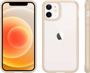 Spigen Etui Spigen Ultra Hybrid do Apple iPhone 12 Mini 5.4 Sand Beige + Szkło Alogy uniwersalny 3