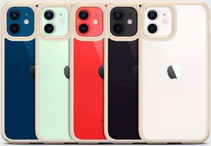 Spigen Etui Spigen Ultra Hybrid do Apple iPhone 12 Mini 5.4 Sand Beige + Szkło Alogy uniwersalny 9