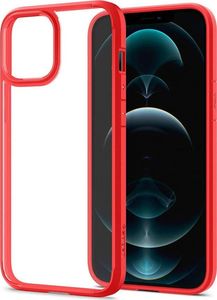 Spigen Etui Spigen Ultra Hybrid do Apple iPhone 12/ 12 Pro 6.1 Red + Szkło Alogy uniwersalny 2