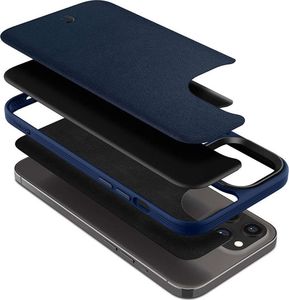 Spigen Etui Spigen Ciel Leather Brick do Apple iPhone 12/ 12 Pro 6.1 Navy uniwersalny 2