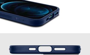 Spigen Etui Spigen Ciel Leather Brick do Apple iPhone 12/ 12 Pro 6.1 Navy uniwersalny 7