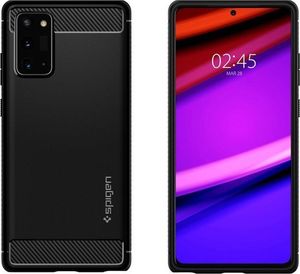 Spigen Etui Spigen Rugged Armor do Samsung Galaxy Note 20 Matte Black + Szkło Alogy Full uniwersalny 3