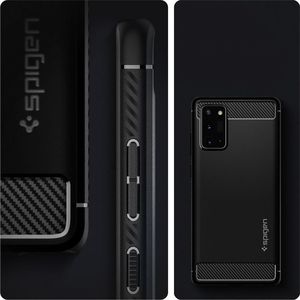 Spigen Etui Spigen Rugged Armor do Samsung Galaxy Note 20 Matte Black + Szkło Alogy Full uniwersalny 6