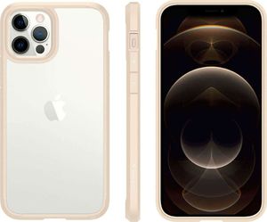 Spigen Etui Spigen Ultra Hybrid do Apple iPhone 12/ 12 Pro 6.1 Sand Beige + Szkło Alogy uniwersalny 2
