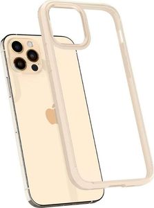 Spigen Etui Spigen Ultra Hybrid do Apple iPhone 12/ 12 Pro 6.1 Sand Beige + Szkło Alogy uniwersalny 3