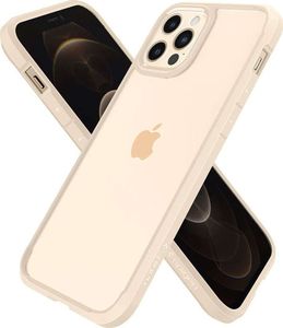 Spigen Etui Spigen Ultra Hybrid do Apple iPhone 12/ 12 Pro 6.1 Sand Beige + Szkło Alogy uniwersalny 5