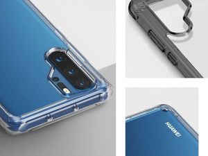 Ringke Etui Ringke Fusion do Huawei P30 Pro Smoke Black + Szkło Alogy cały ekran uniwersalny 6