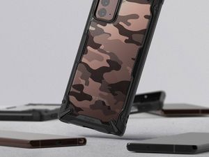 Ringke Etui Ringke Fusion X do Samsung Galaxy Note 20 Camo Black + Szkło Alogy Full uniwersalny 5