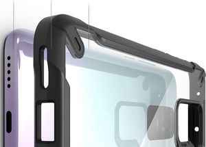 Ringke Etui obudowa Ringke Fusion X do Xiaomi Redmi Note 9 Black + Szkło Alogy uniwersalny 3