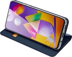 Dux Ducis Etui ochronne Dux Ducis Skin do Samsung Galaxy M31s Granatowe + Szkło 3mk uniwersalny 2