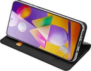Dux Ducis Etui ochronne Dux Ducis Skin do Samsung Galaxy M31s Czarne + Szkło 3mk uniwersalny 3