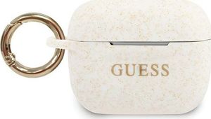 Guess Etui ochronne GUACAPSILGLWH Silicone Glitter do AirPods Pro białe 1