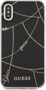 Guess Guess GUHCI65PCUCHBK iPhone Xs Max czarny/black hardcase Gold Chain Collection 3