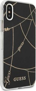 Guess Guess GUHCI65PCUCHBK iPhone Xs Max czarny/black hardcase Gold Chain Collection 4