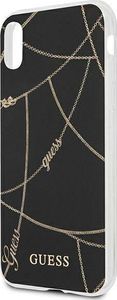 Guess Guess GUHCI65PCUCHBK iPhone Xs Max czarny/black hardcase Gold Chain Collection 6