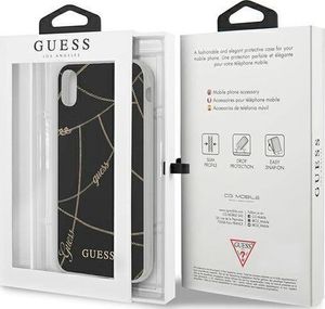 Guess Guess GUHCI65PCUCHBK iPhone Xs Max czarny/black hardcase Gold Chain Collection 8