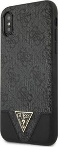 Guess Guess GUHCI65PU4GHBK iPhone Xs Max szary/grey hardcase 4G Triangle Collection 2