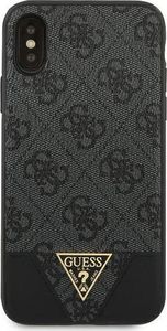 Guess Guess GUHCI65PU4GHBK iPhone Xs Max szary/grey hardcase 4G Triangle Collection 3