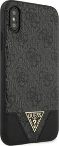 Guess Guess GUHCI65PU4GHBK iPhone Xs Max szary/grey hardcase 4G Triangle Collection 4