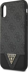 Guess Guess GUHCI65PU4GHBK iPhone Xs Max szary/grey hardcase 4G Triangle Collection 6