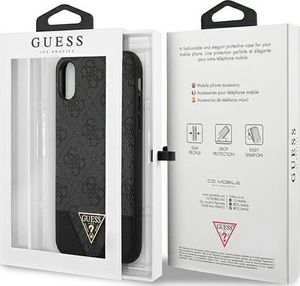 Guess Guess GUHCI65PU4GHBK iPhone Xs Max szary/grey hardcase 4G Triangle Collection 8